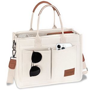 XL Beige Canvas Multi-Use Work Tote